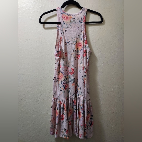 Rebecca Taylor Pink Floral Ruffled Drop Waist Dress - Picture 6 of 6